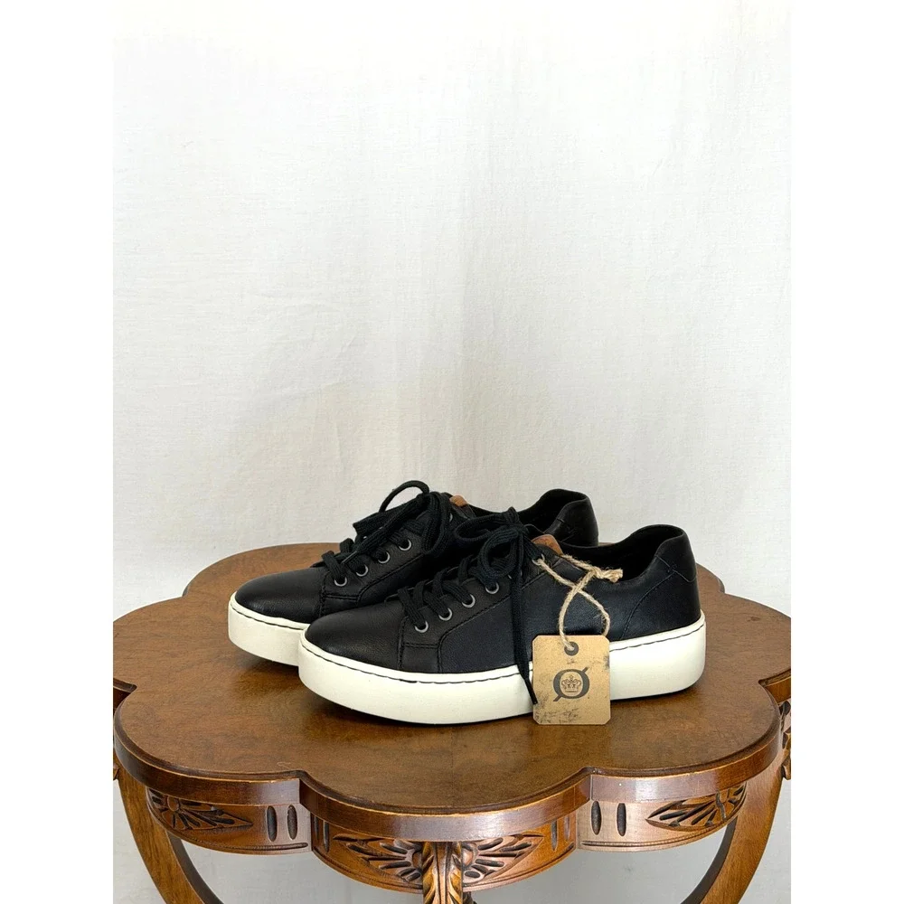 NEW In Box Born Mira BLACK Leather Sneaker US Womens 11 Comfort Tennis Shoe - Picture 3 of 10